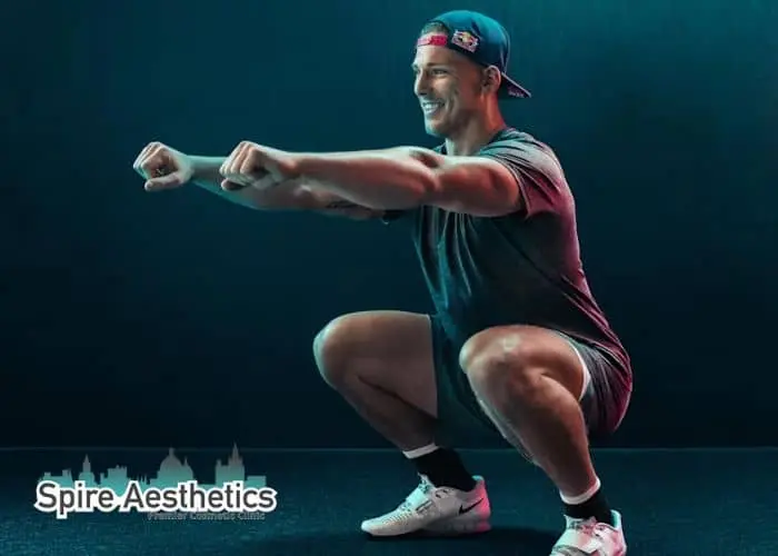 Image of man build leg muscle Earls Barton through exercise