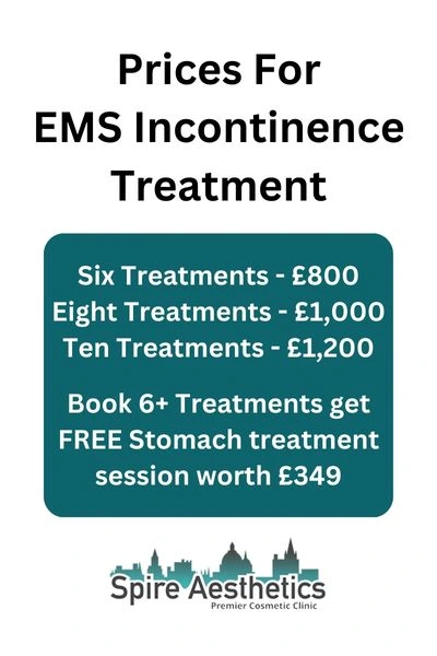 EMS Incontinence Treatment Prices Earls Barton