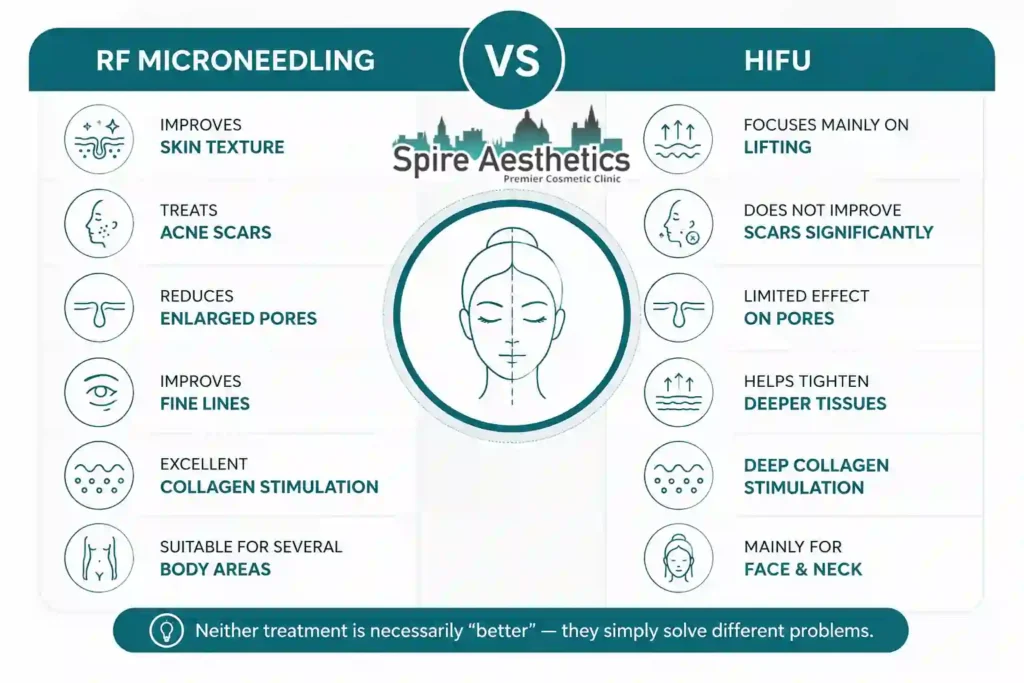 RF Microneedling vs HIFU: Which Treatment Gives Better Results Earls Barton?
